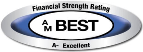 Financial strength rating grade A excellent award badge