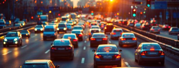traffic, driving, city, evening