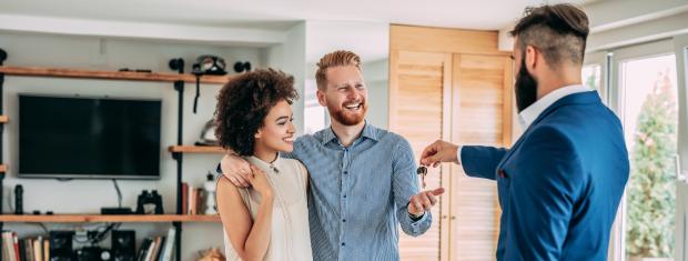 Home Buying, First-Time Home Buyers, Couple, Keys