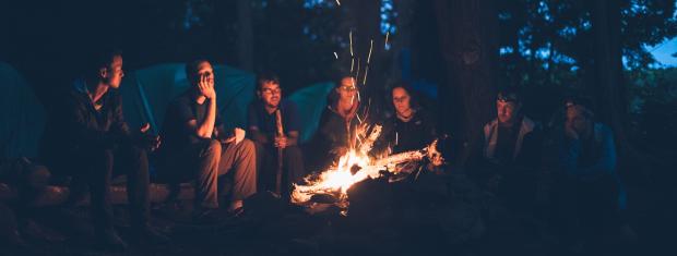 Bonfire, Camping, Fire