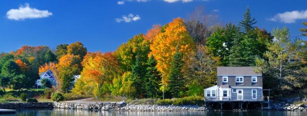 House, Seasonal Property, Trees, Lake