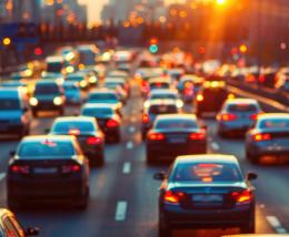 traffic, driving, city, evening