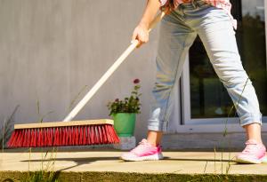 Patio Cleaning, Summer, Spring Cleaning, Broom, Sweeping