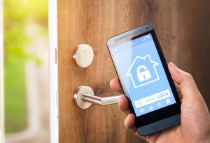 Home security, lock, home, cellphone