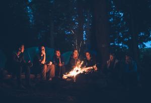 Bonfire, Camping, Fire