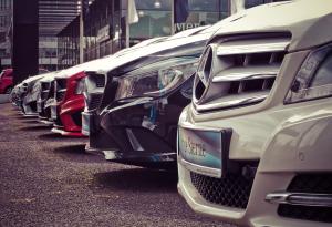 Row of Cars, Vehicles, Mercedes-Benz