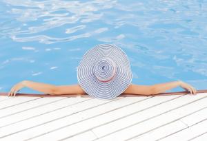 Poolside, Vacation, Summer, Relaxing, Beach Hat