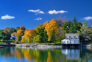 House, Seasonal Property, Trees, Lake