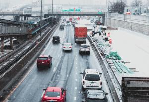 Roadway, Vehicles, Highway, Winter Driving